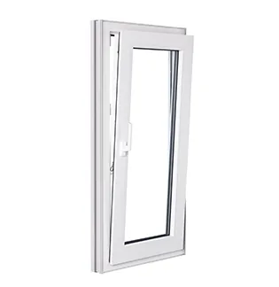Climate Solutions 6000 Series European Tilt and Turn window in White shown in tilt position
